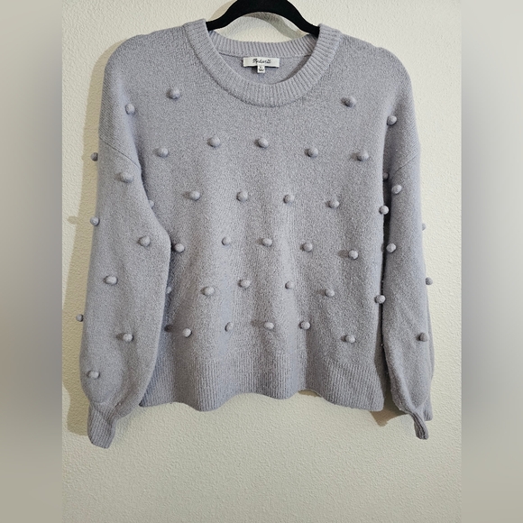 Madewell Brockton Sweater XS Purple Bobble - Picture 9 of 11